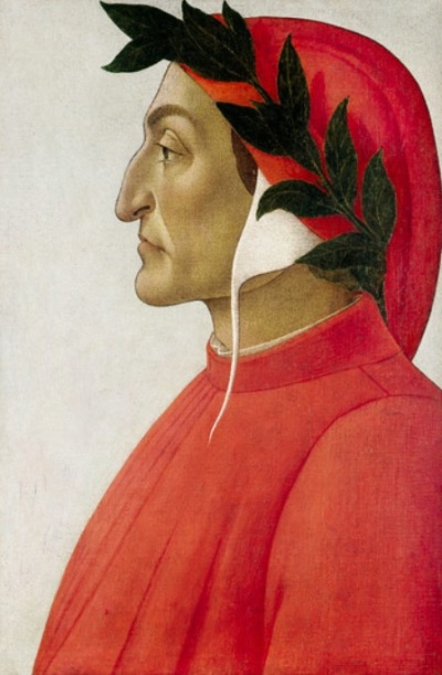 A 15th century portrait of the famous Italian writer Dante Alighieri (1265-1321).