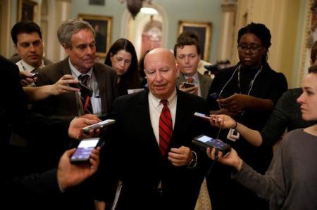 House Ways and Means Committee Chairman Kevin Brady, R-Texas, speaks with the media on Capitol Hill in Washington, D.C., U.S., March 14, 2017.