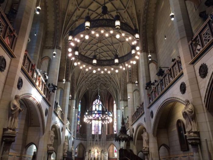 Interior of Castle Church in Wittenberg, Germany, on the eve of the 500th anniversary of the Protestant Reformation.