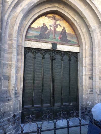 The famous 95 theses doors of Wittenberg Castle Church on Oct. 30, 2017.