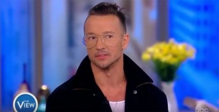 Pastor Carl Lentz of Hillsong NYC on "The View" October 30, 2017.