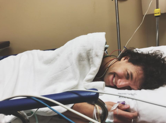 for KING & COUNTRY's Luke Smallbone shared an old picture of himself recovering from surgery on November 9, 2017.