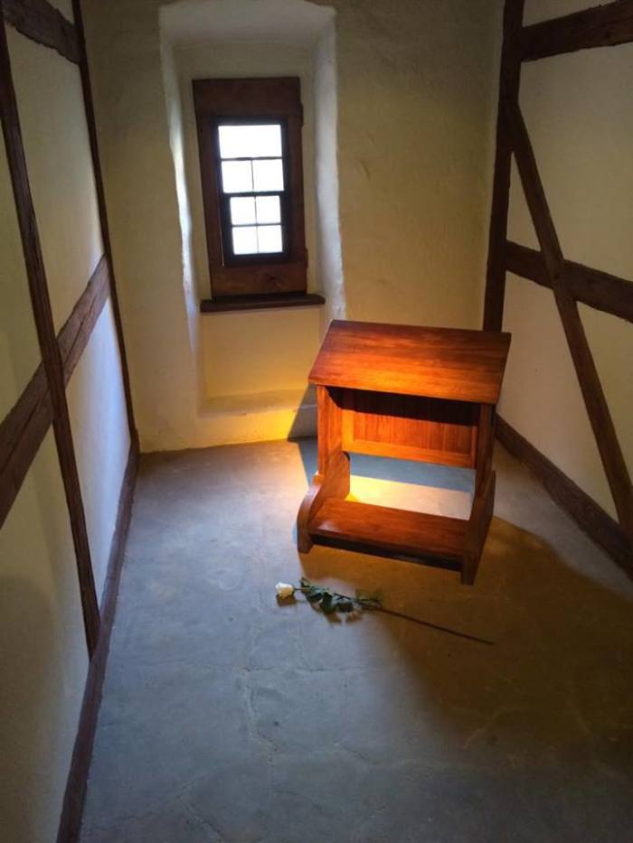 The room in Augustinerkloster where Martin Luther studied as a monk in Erfurt, Germany.