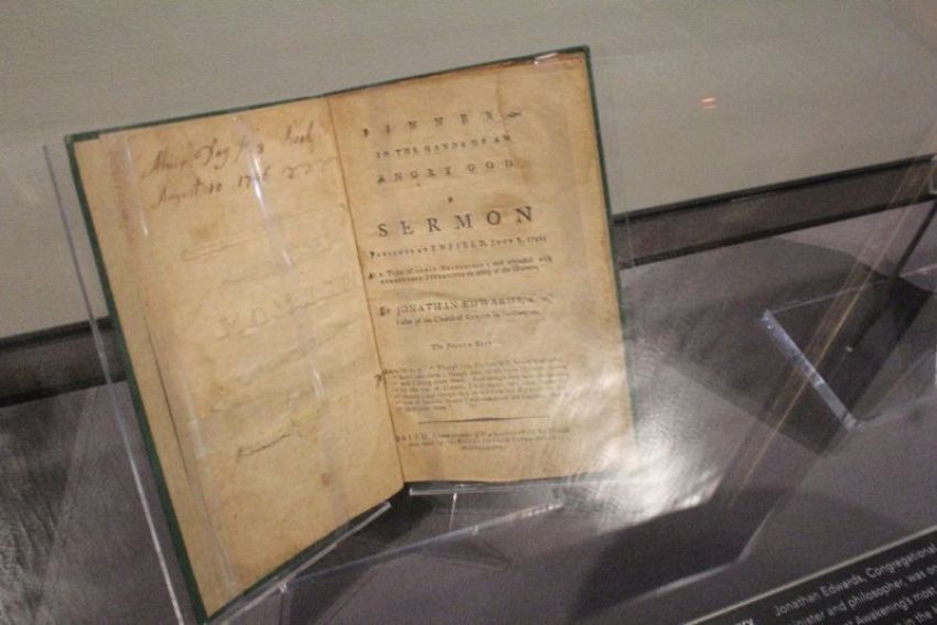 A published copy of Jonathan Edwards' sermon