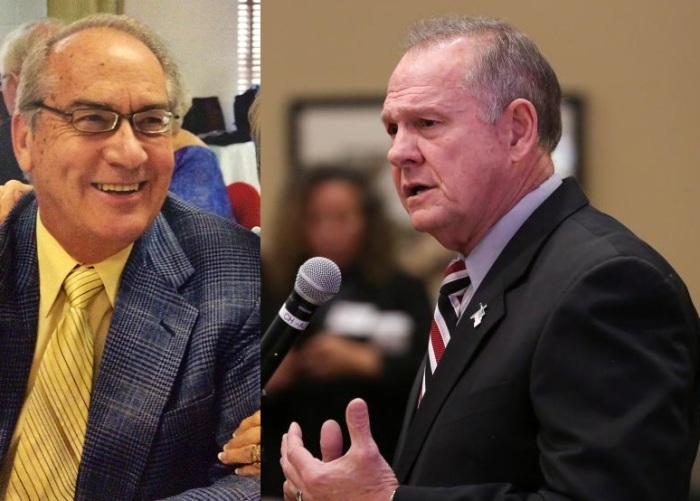 Pastor Earl Wise (L) and Republican nominee for Senate Roy Moore (R)