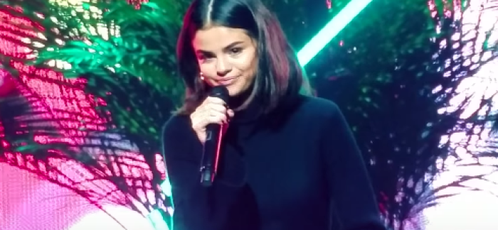 Selena Gomez tearfully shared her testimony at Hillsong Conference 2017, Los Angeles, California, November 2017.