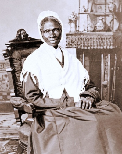 American abolitionist Sojourner Truth (c. 1797-1883), as seen in an 1870 photo.