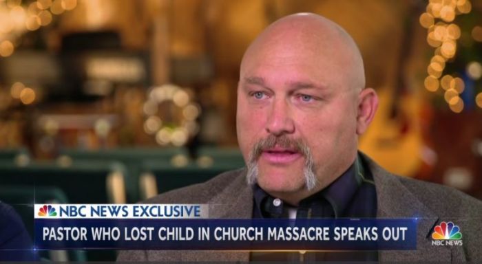 First Baptist Church Pastor Frank Pomeroy of Sutherland Springs, Texas, in an interview with NBC News on November 22, 2017.
