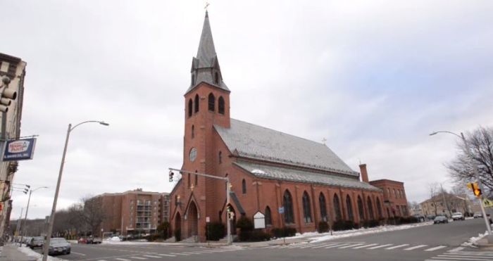 The closed Mater Dolorosa Church in Holyoke, Massachusetts.