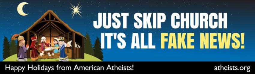 American Atheists billboard reading