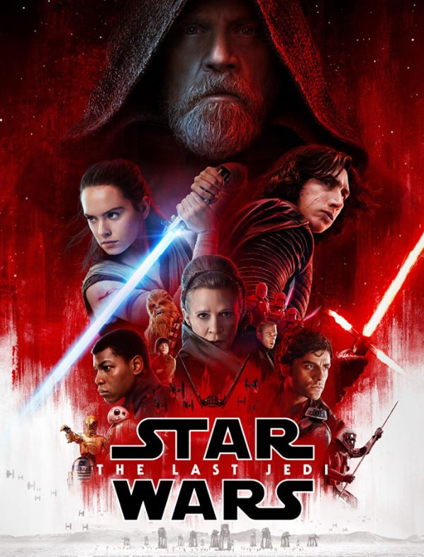 The theatrical poster for "Star Wars: The Last Jedi,"as shown on the official Star Wars Facebook account.