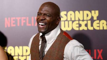 Actor Terry Crews poses at a premiere for the Netflix original film "Sandy Wexler" in Los Angeles, California, April 6, 2017.