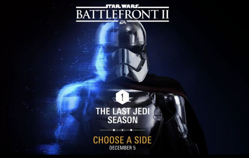 A promotional image for the new DLC for "Star Wars: Battlefront II."