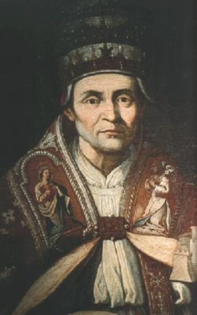 A portrait of Pope Celestine V, (1215-1296).