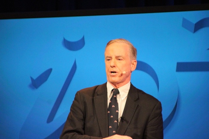 Former chairman of the Democratic National Committee and six term governor of Vermont, Howard Dean speaks at the Intelligence Squared U.S. Debate at the Kaufman Center in New York City on Thursday December 7, 2017.