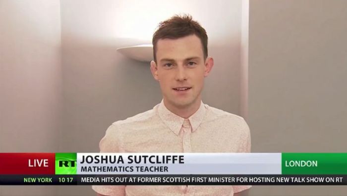 Christian British teacher Joshua Sutcliffe in an RT video published on November 13, 2017.