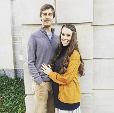 Derick Dillard and Jill Dillard are pictured in a Thanksgiving photograph posted to Instagram on November 23, 2017.