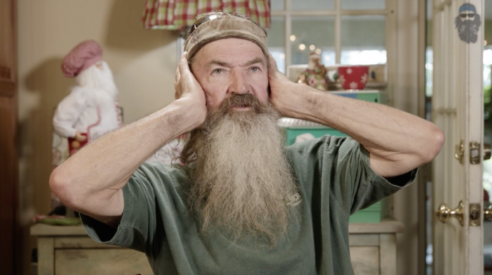 'Happy holidays,' not 'Christmas'? Phil Robertson has a thing or two to say about that on his latest episode of 'Into the Woods' Dec 11, 2017.