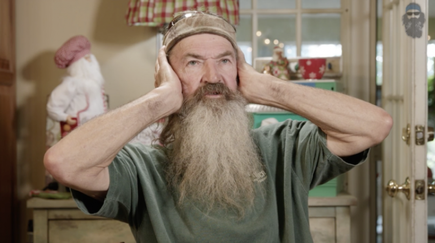"Happy holidays," not "Christmas"? Phil Robertson has a thing or two to say about that on his latest episode of "Into the Woods" Dec 11, 2017.
