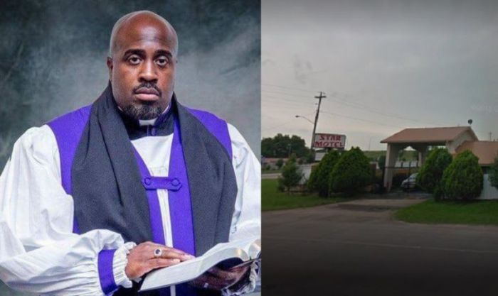 The late Rev. Darick Favors of Full Gospel Tabernacle Church in Dallas, Texas and the Star Motel where he was found.