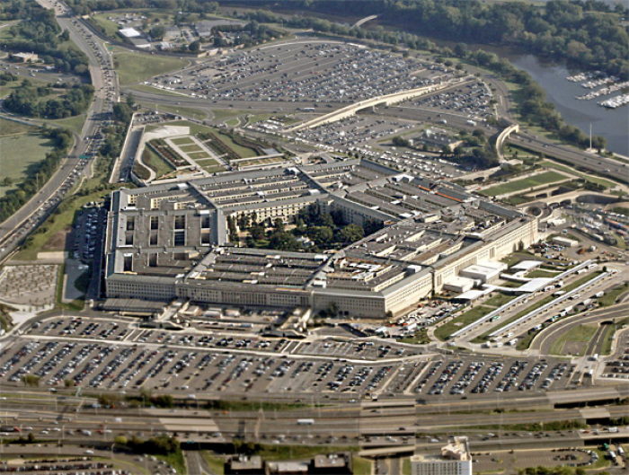 An aerial view of the Pentagon in Washington.