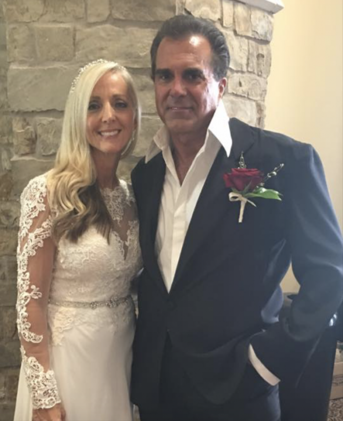 Carman and wife Dana Licciardello on Wedding day, Dallas, Texas, December 16, 2017.