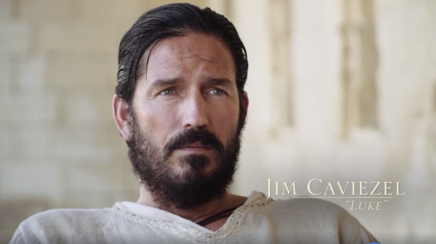 Jim Caviezel on the set of "Paul, Apostle of Christ" on December 15, 2017.