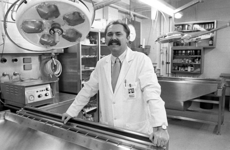 Arthur Rathburn is pictured at the University of Michigan in Ann Arbor, Michigan, U.S., November 1988.