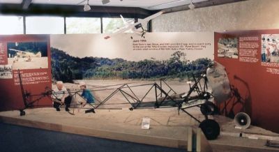 The reconstructed frame of Nate Saint's plane used in Operation Auca and other missionary work in Ecuador in the 1950s. Currently on display at the headquarters of the Mission Aviation Fellowship.