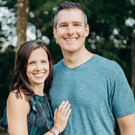 Andy Savage (R), teaching pastor of the popular Highpoint Church Memphis in Tennessee and his wife Amanda.