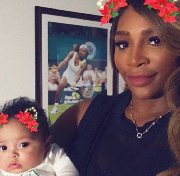Serena Williams shares a picture of her daughter Alexis Olympia Ohanian that she shares with Reddit co-founder Alexis Ohanian.