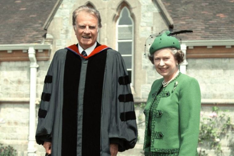 Billy Graham with Queen Elizabeth II