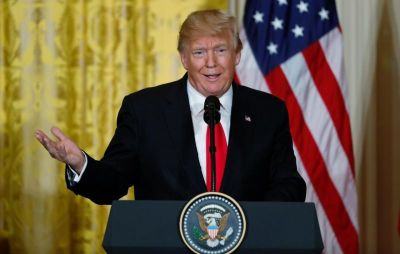 Credit : U.S. President Donald Trump addresses a joint news conference with Norwegian Prime Minister Erna Solberg in the East Room of the White House in Washington, U.S., January 10, 2018.