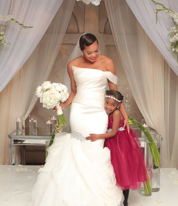 LeToya Luckett-Walker pictured with her stepdaughter, Madison Walker, at her December 2017 wedding.