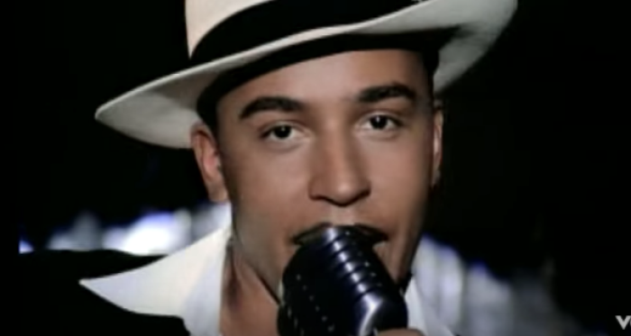 Lou Bega in his official music video for 'Mambo No. 5 (A Little Bit of.)' 1999.