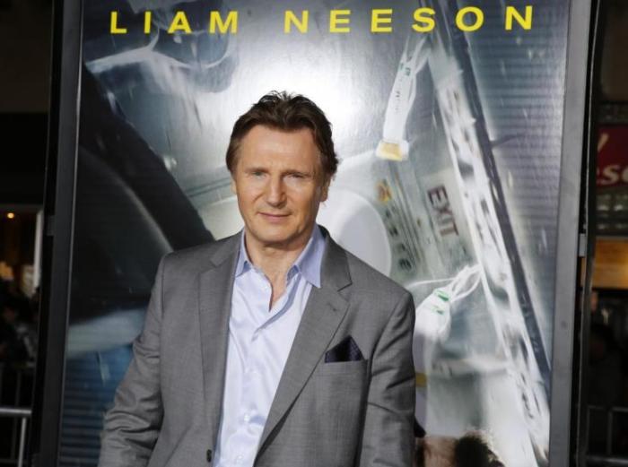 Featured in the image is actor Liam Neeson