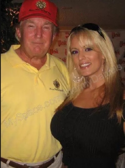 President Donald Trump and porn star Stormy Daniels at a 2006 golf tournament.