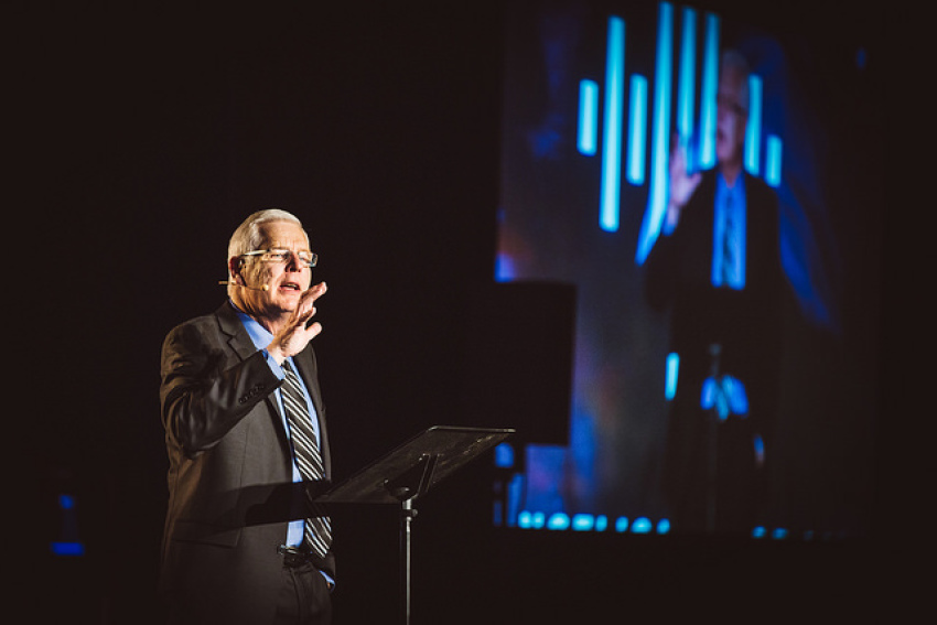 Richard Stearns, president of World Vision, addresses the Evangelicals for Life conference at JW Marriott in Washington, D.C. on January 19, 2018.