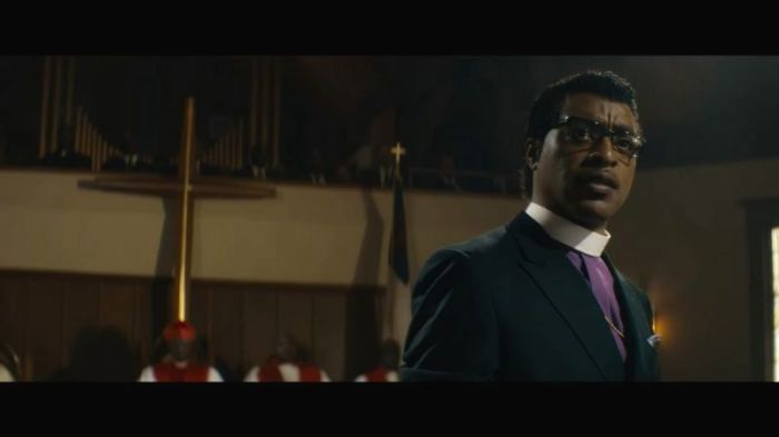 Chiwetel Ejiofor as preacher Carlton Pearson in the Netflix film 'Come Sunday,' scheduled for April 2018.
