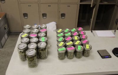 Pot seized by authorities in Laguna Beach, California.