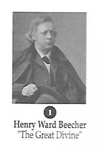 Henry Ward Beecher as he appears in a map of the Greenwood Cemetery in Brooklyn, New York.