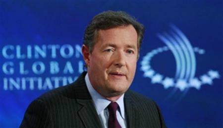 Television host Piers Morgan hosts a conversation titled "Communication by Design: Inspirational Change" during the final day of the Clinton Global Initiative 2012 (CGI) in New York September 25, 2012.
