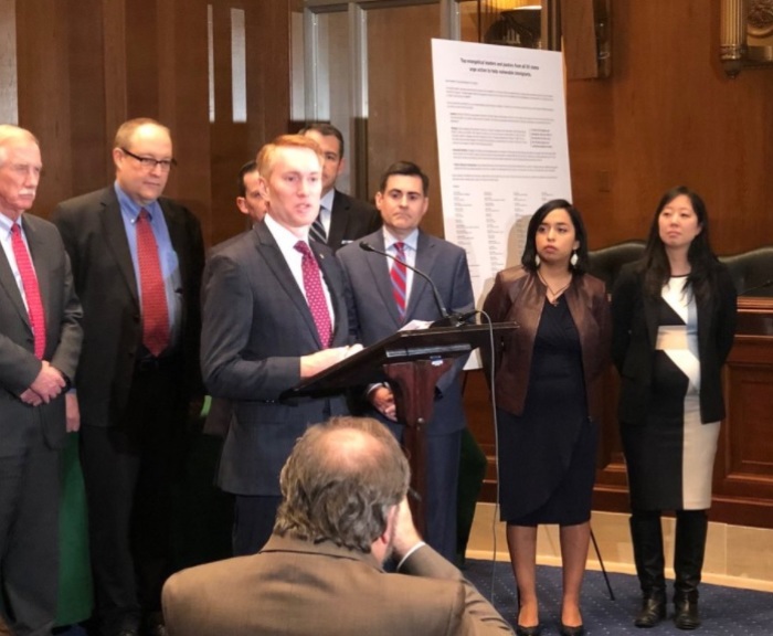 Republican Senator James Lankford of Oklahoma at a press conference organized by World Relief in support of Dreamers, held on Wednesday, February 7, 2018.