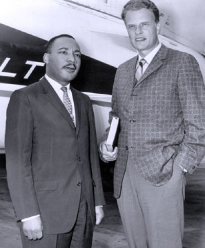 Billy Graham pictured with Martin Luther King, Jr.
