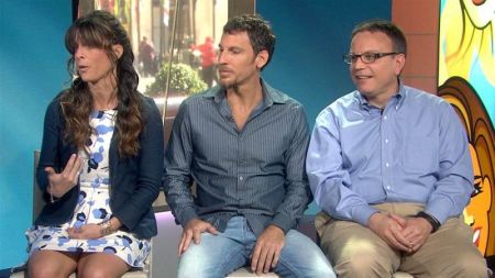 Billy Graham grandchildren Jerushah Armfield (L), Aram Tchividjian (C) and Boz Tchividjian (R) in an interview on NBC "Today" on April 10, 2014.