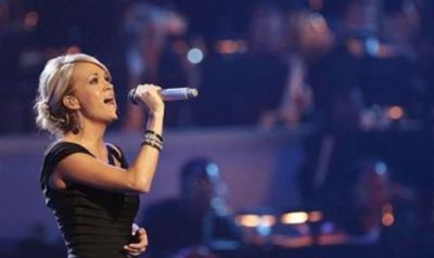 Grammy winner Carrie Underwood during the 'Movies Rock' taping back in 2007