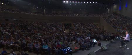 Andy Stanley, senior pastor of North Point Community Church and founder of North Point Ministries, giving remarks at the Exponential Conference in Orlando, Florida on Tuesday, February, 27, 2018.
