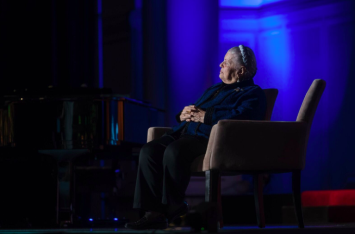 Holocaust survivor Luna Fuss-Kaufman speaks at NRB in Nashville, Tennessee, on March 1, 2018.