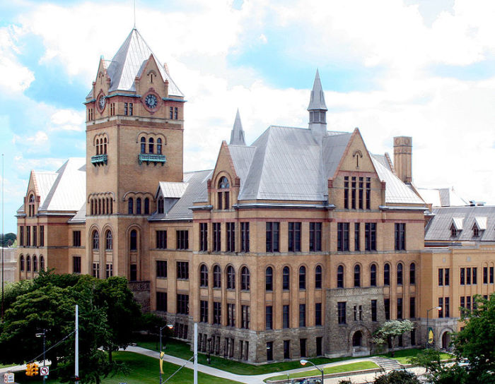 Wayne State University's Old Main academic building in Detroit, Michigan.