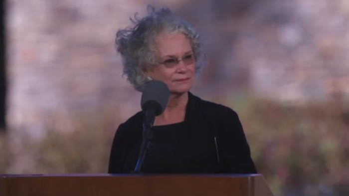 Ruth Graham speaking at Billy Graham's funeral, Charlotte, N.C., March 2, 2018.